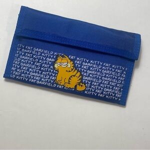 Vtg 1978 Garfield Kats Meow Blue Nylon Billfold Fat Kitty - good Condition.used.